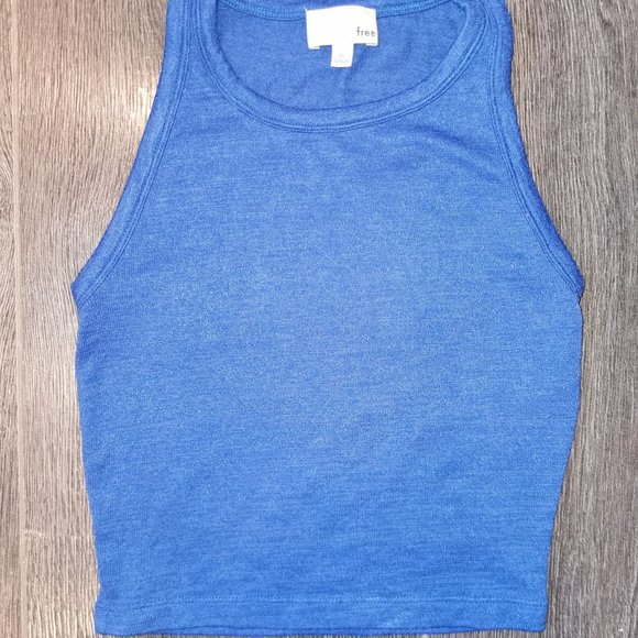 Wilfred Free Cropped Knit Top *BLUE* - Picture 3 of 3